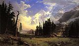 Albert Bierstadt The Morteratsch Glacier Upper Engadine Valley Pontresina painting